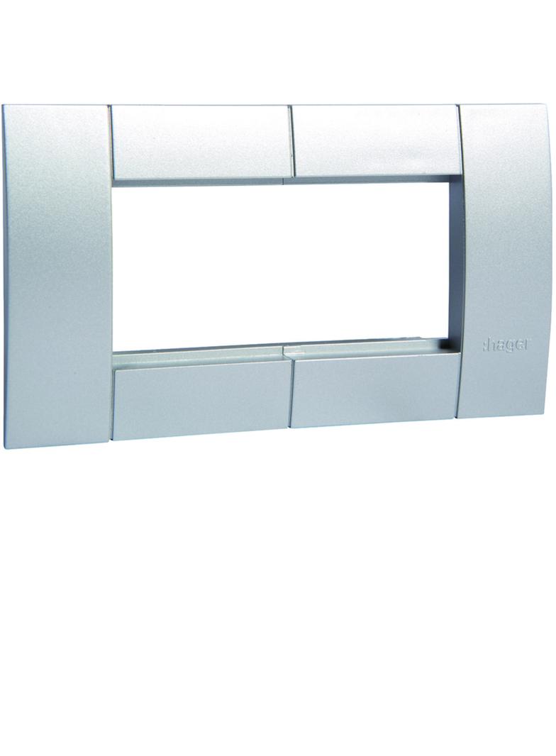 tehalit.WA Ramka montażowa podwójna 45x45mm aluminium GT452ALU HAGER