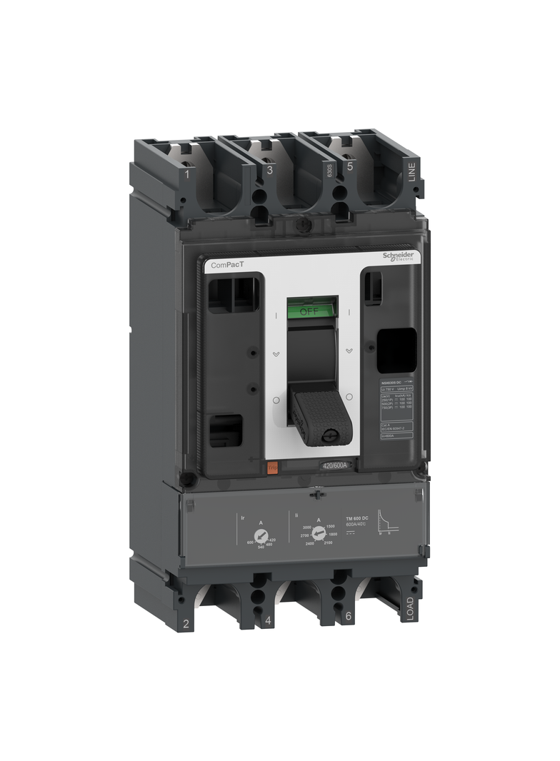 Wyłącznik mocy ComPacT NSX NSX630F DC TM-DC 600A 3P 36kA C63F3TM600D Schneider