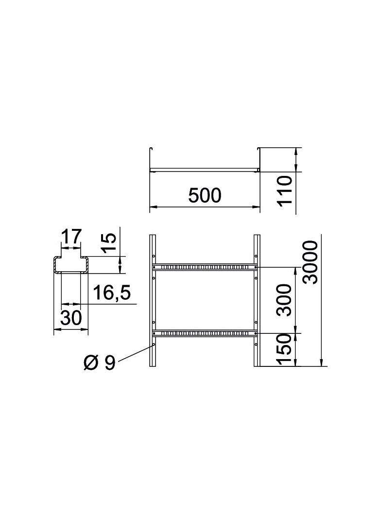 DRABINKA LG 110X500 FT 3M