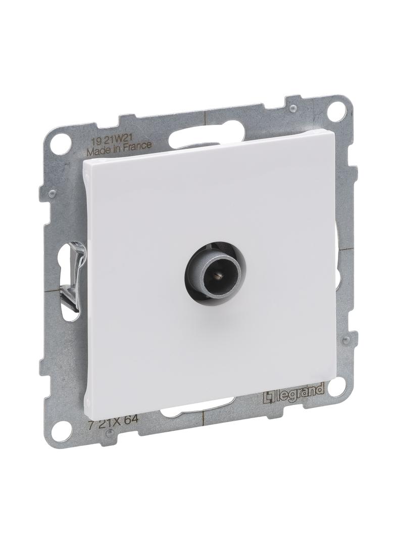 SUNO - Gniazdo TV - końcowe - 1.5 dB, Biały, Legrand