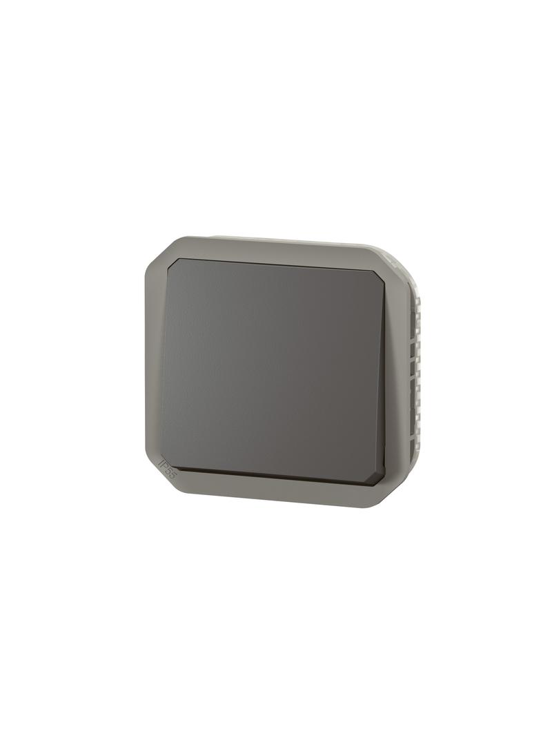 NOWE PLEXO - PRZYCISK JEDNOBIEGUNOWY MECHANIZM 10 A - 250 V~ ANTRACYT