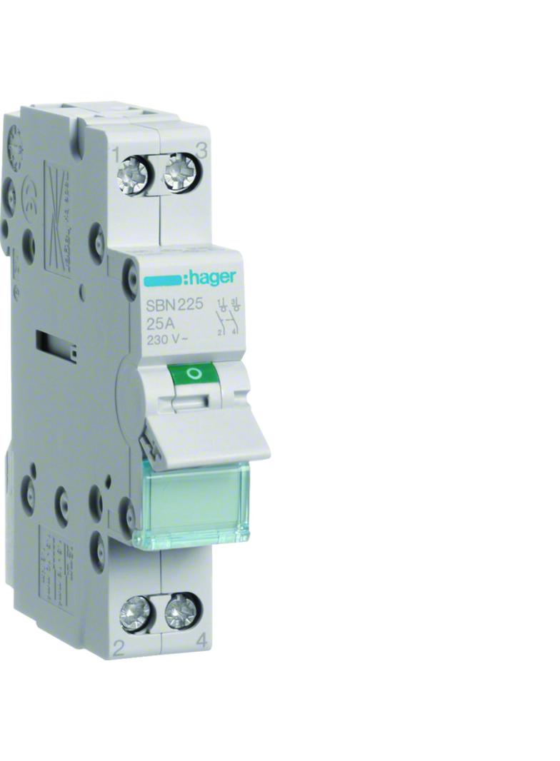 Modułowy rozłącznik izolacyjny 2P 25A 230V SBN225 HAGER