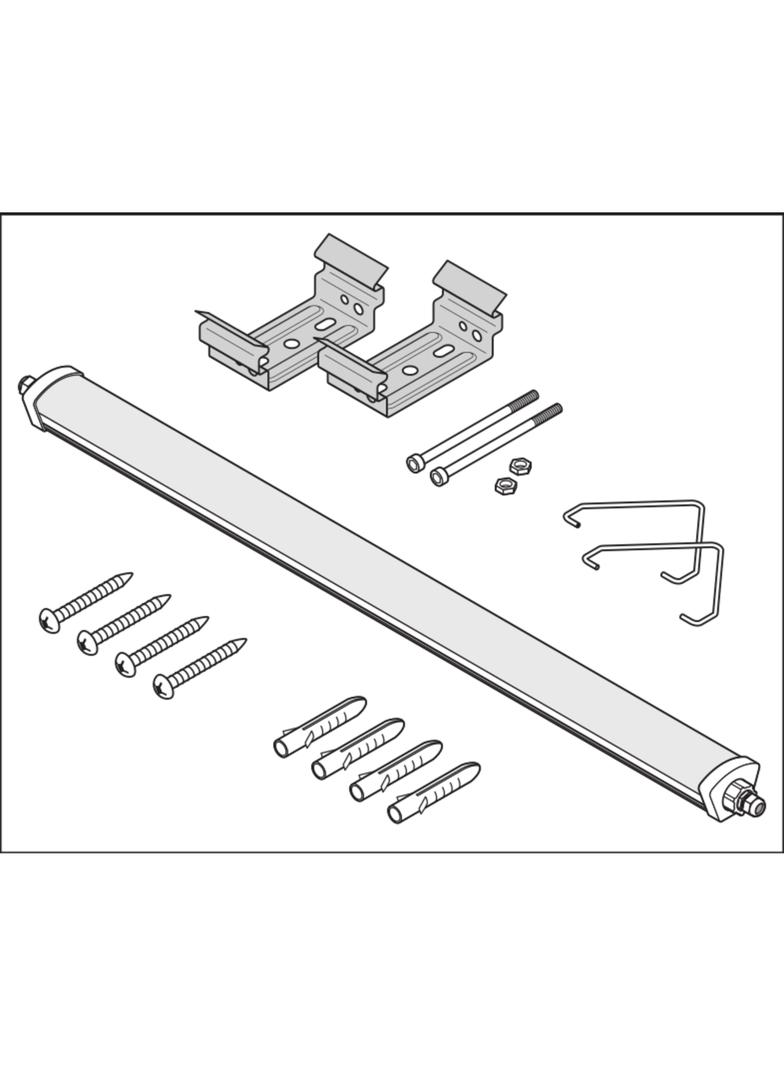 Oprawa DAMP PROOF LED COMPACT 1200 23W 4000K GR IP66