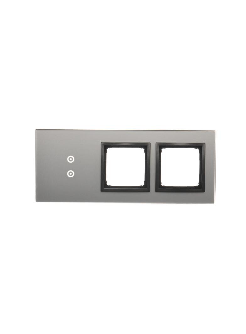 Simon 54 Touch Panel dotykowy S54 Touch 3 moduły 2 pola dotykowe pionowe + 2 otwory na osprzęty S54 burzowa chmura DSTR3300/72 KONTAKT