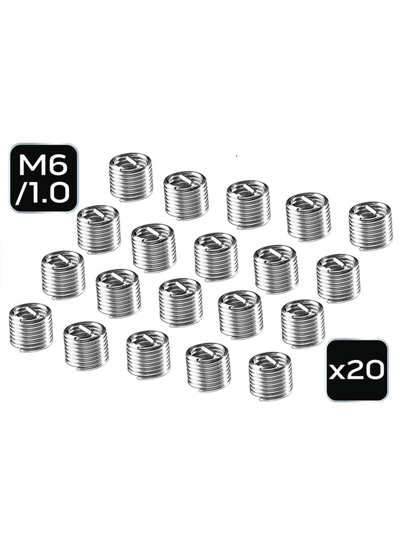Wkłady do naprawy gwintów M6, 20 szt.