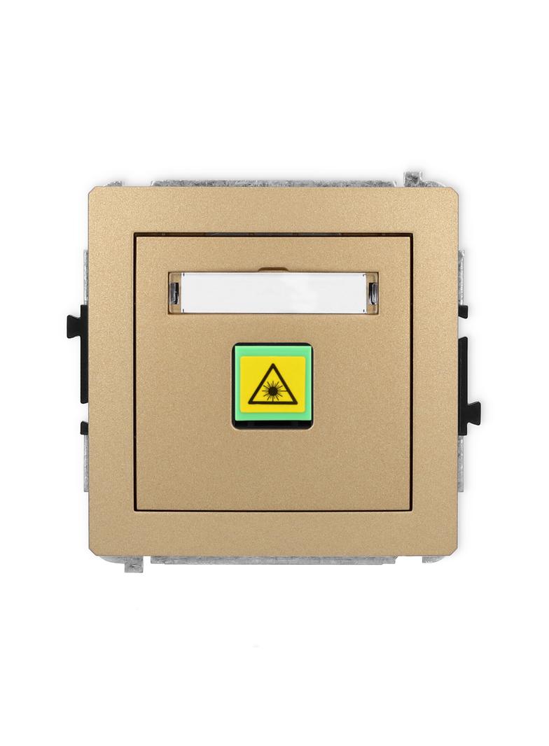 DECO Mechanizm gniazda światłowodowego/optycznego pojedynczego złoty metalik