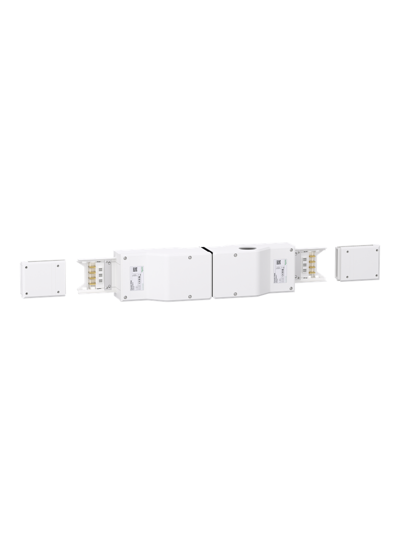 Kaseta zasilająca, Canalis KNA, 100A, 3L+N+PE/3L+PEN, środkowy montaż, RAL9001