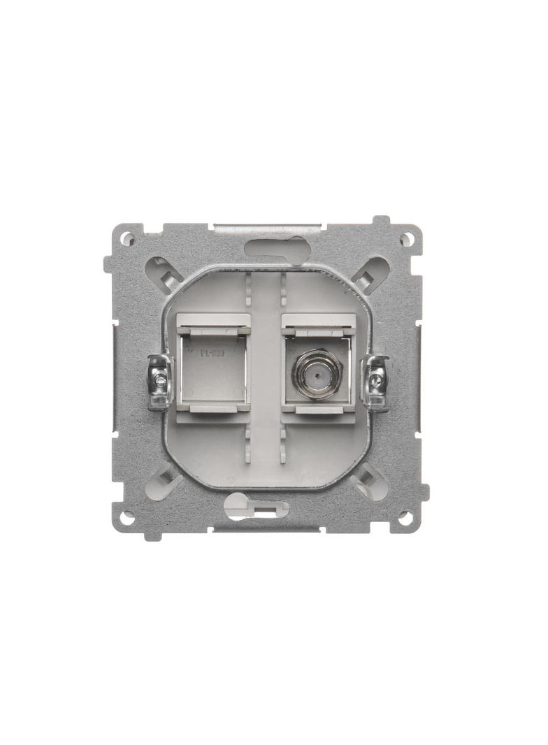 Simon Basic Gniazdo antenowe typu pojedyncze  satynowy