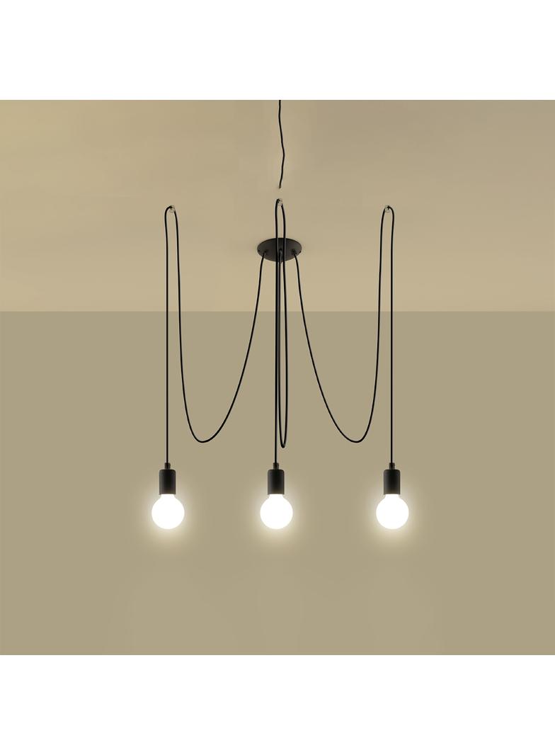 Sollux Żyrandol EDISON 3 czarny SL.0370