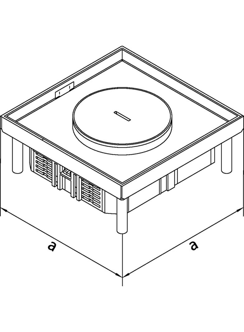 tehalit.VE-EE Pokrywa tubus IP54 20kN EKSQ06 200X200 25mm stal nierdzewna EKSQ060TM25 HAGER
