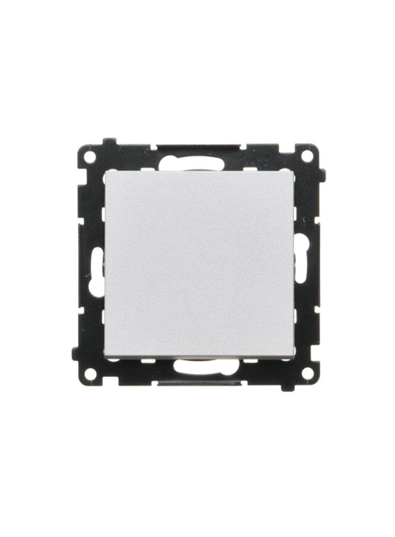 Simon 55 Przycisk zwierny pojedynczy zwierny bez piktogramu szybkozłączka Aluminium mat