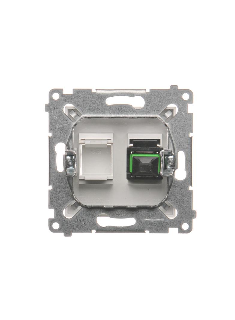 Simon 54 Gniazdo światłowodowe / optyczne pojedyncze SC/APC biały