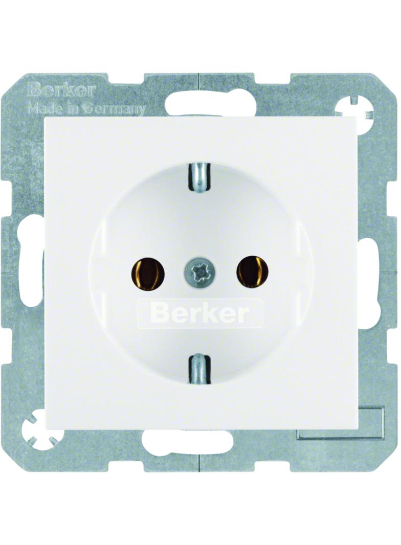 BERKER S.1/B.3/B.7 Gniazdo SCHUKO z uziemieniem biały 47431909 HAGER