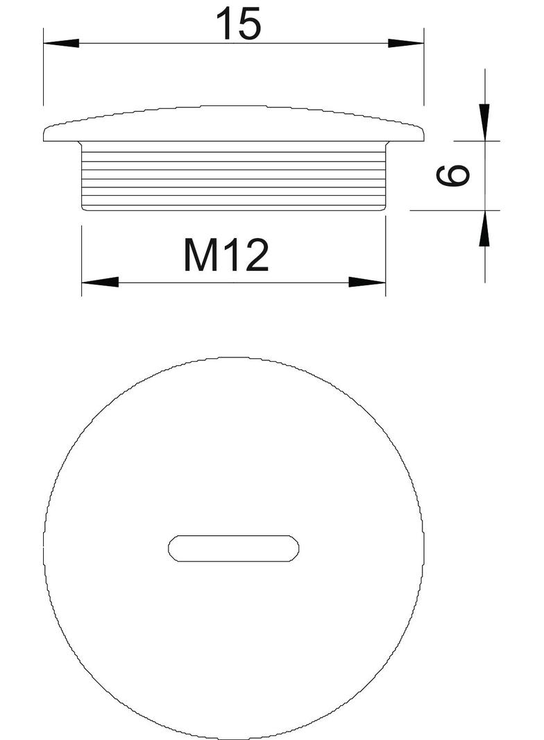108 M, ZAŚLEPKI GWINTOWANE M12 TWORZ.
