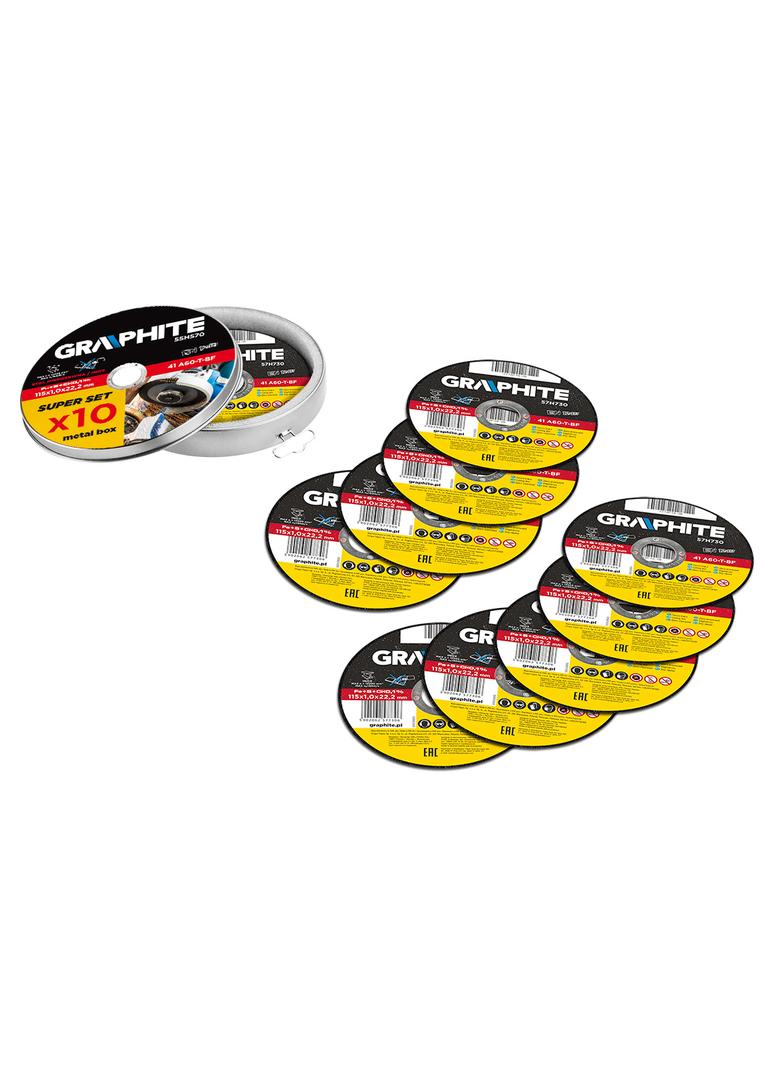 Tarcza tnąca do metalu 115 x 1.0 x 22.2 mm, 41 A60-T-BF, INOX, 10 szt.