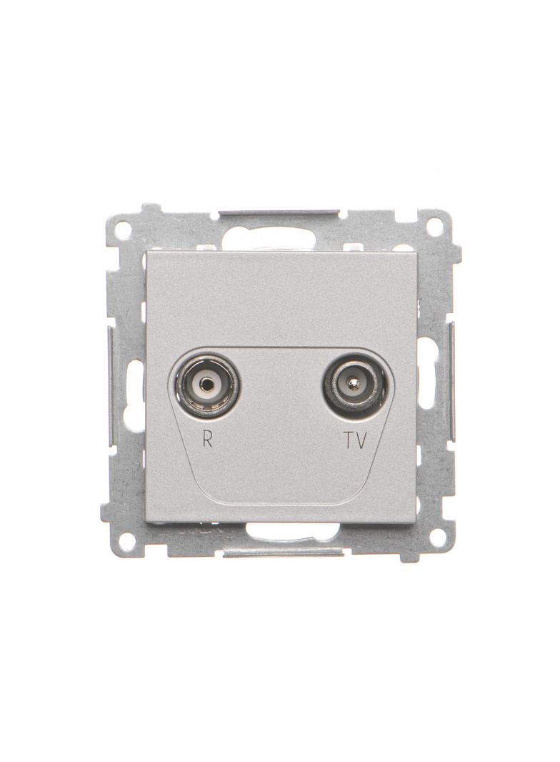 Simon 55 Gniazdo antenowe R-TV końcowe separowane 1x Wejście: 5÷862 MHz Aluminium mat TAK.01/143 KONTAKT