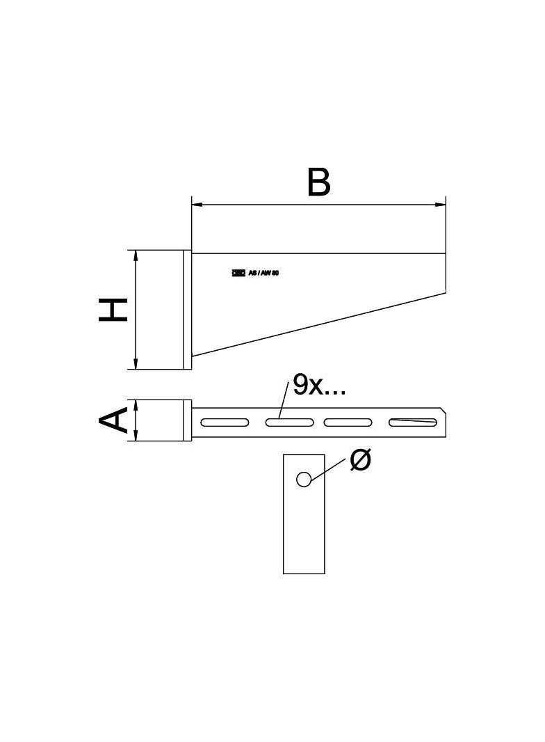 AW 80/21, WSPORNIK ŚCIENNY 210MM FT