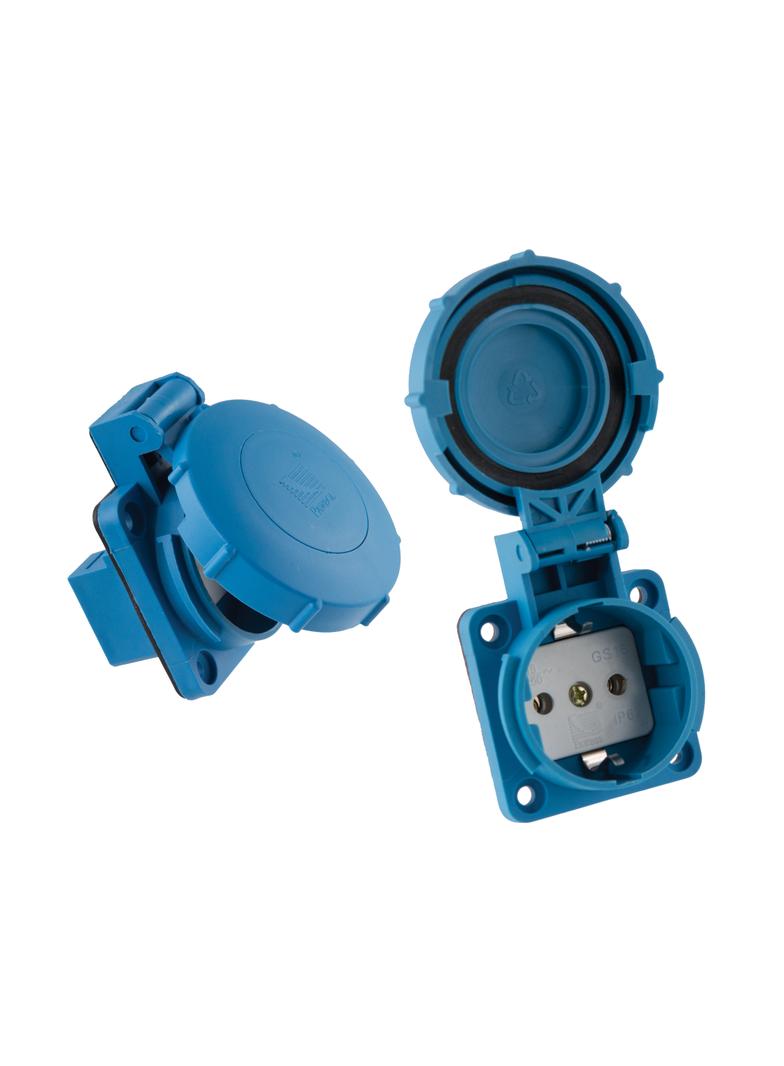 Gniazdko wtyczkowe z uziemieniem GZ16 schuko IP 67  NOWOSC