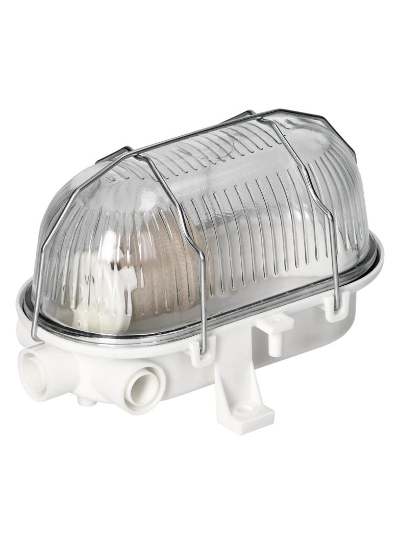 Oprawa oświetleniowa BODRUM E27 max. 15W IP54 klosz szklany stalowa osłona biała AD-OP-6561WE27SPS ORNO