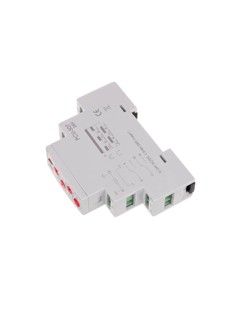 Przekaźnik czasowy 2-funkcyjny (nastawa 2 czasów T1 T2, styk: 2xNO/NC, 24V