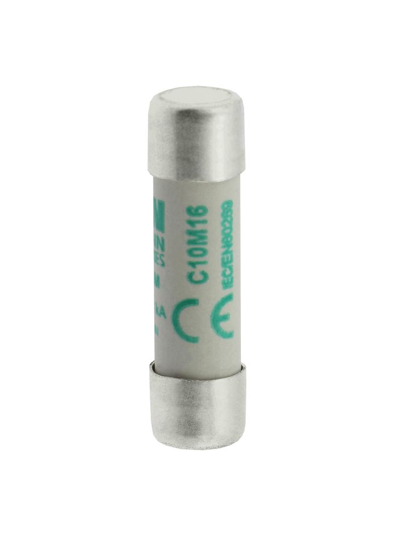 CYLINDRICAL FUSE 10 x 38 16A AM 500V AC Wkładka cylindryczna 10 x 38mm 16A AM 500V AC C10M16 EATON