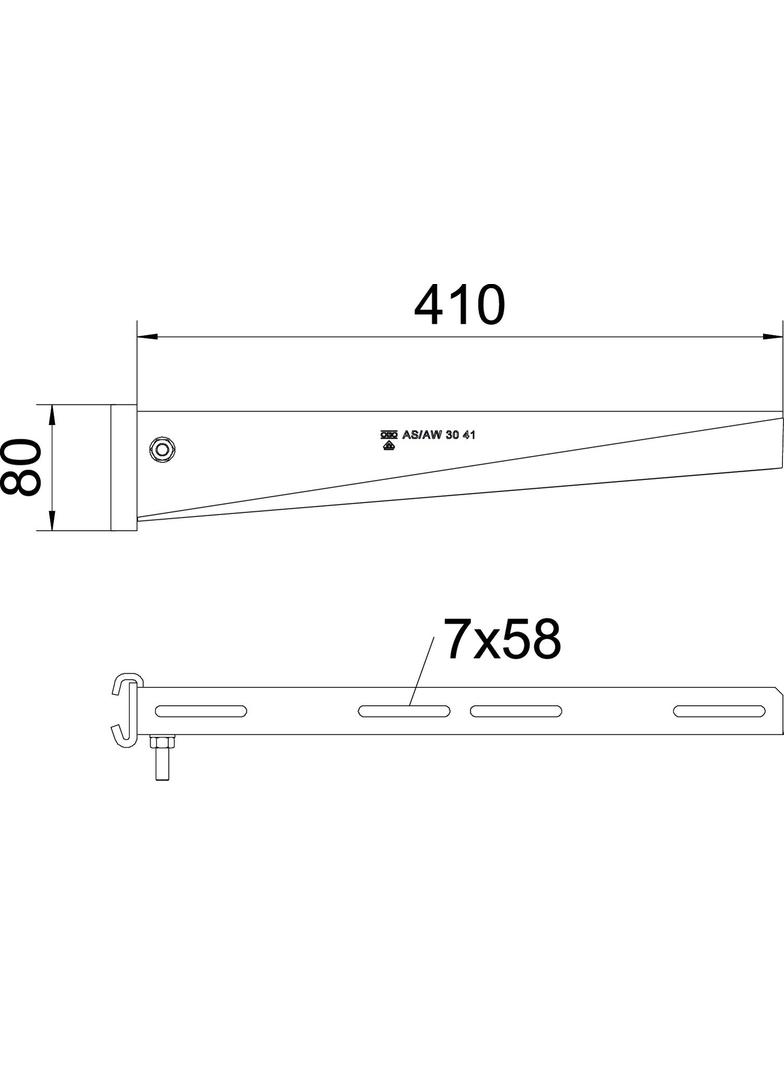 AS 30 41 FT, Wysięgnik do wieszaka