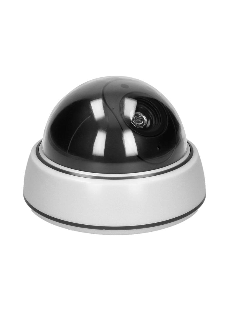 Atrapa kopułkowej kamery monitorującej CCTV, bez podczerwieni, bateryjna