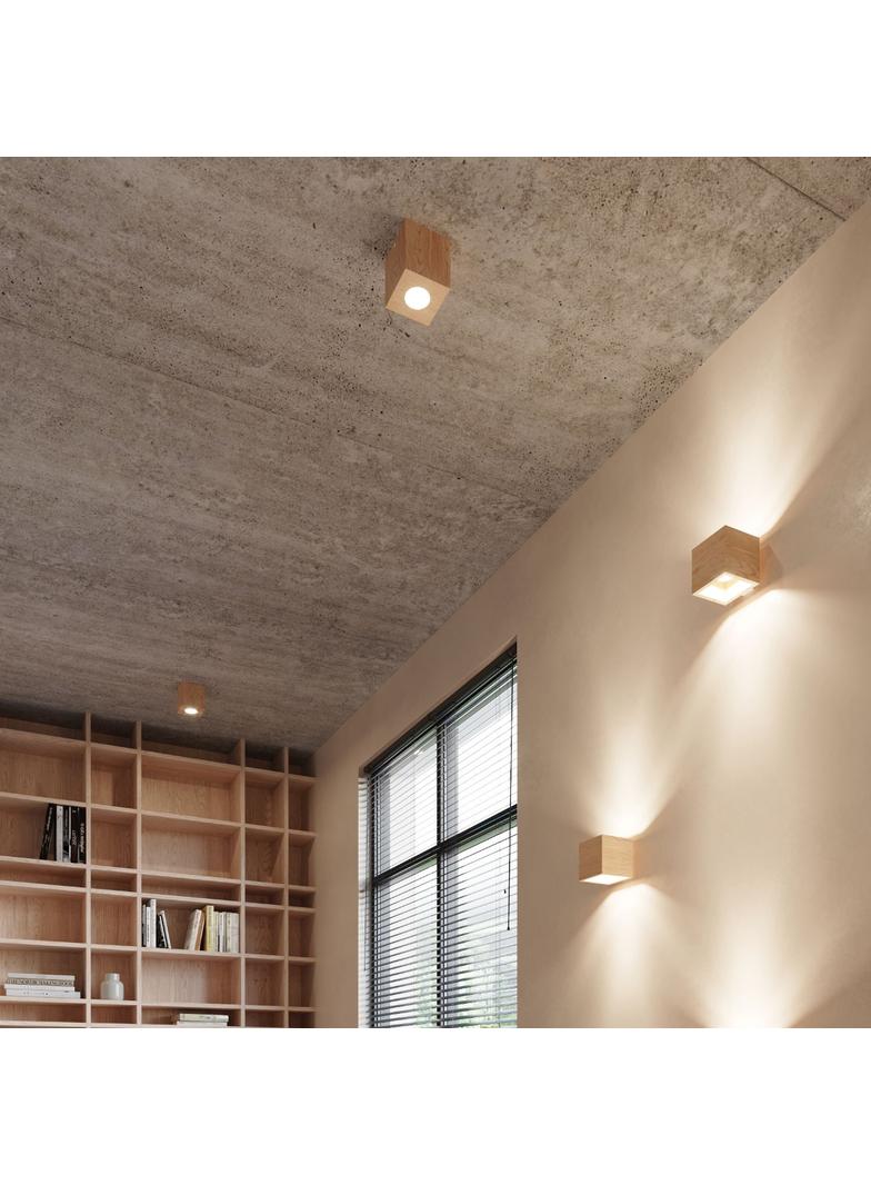 Sollux Plafon QUAD naturalne drewno SL.0493