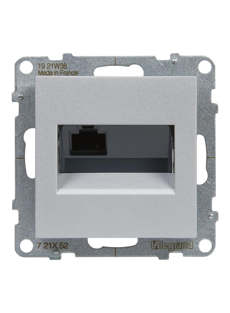 SUNO - Gniazdo RJ45/kat 6 UTP, Aluminium, Legrand