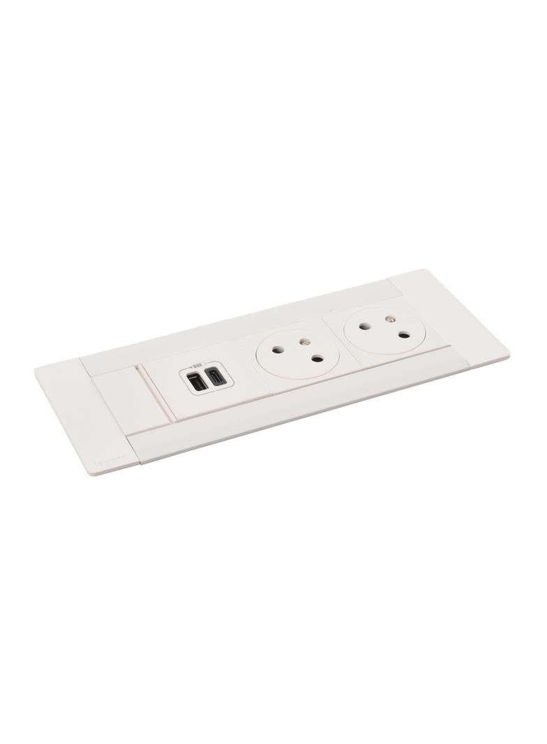 INCARA: MULTILINK - 2X2P+Z / USB A+C - 2,0 M-BIAŁY, Legrand