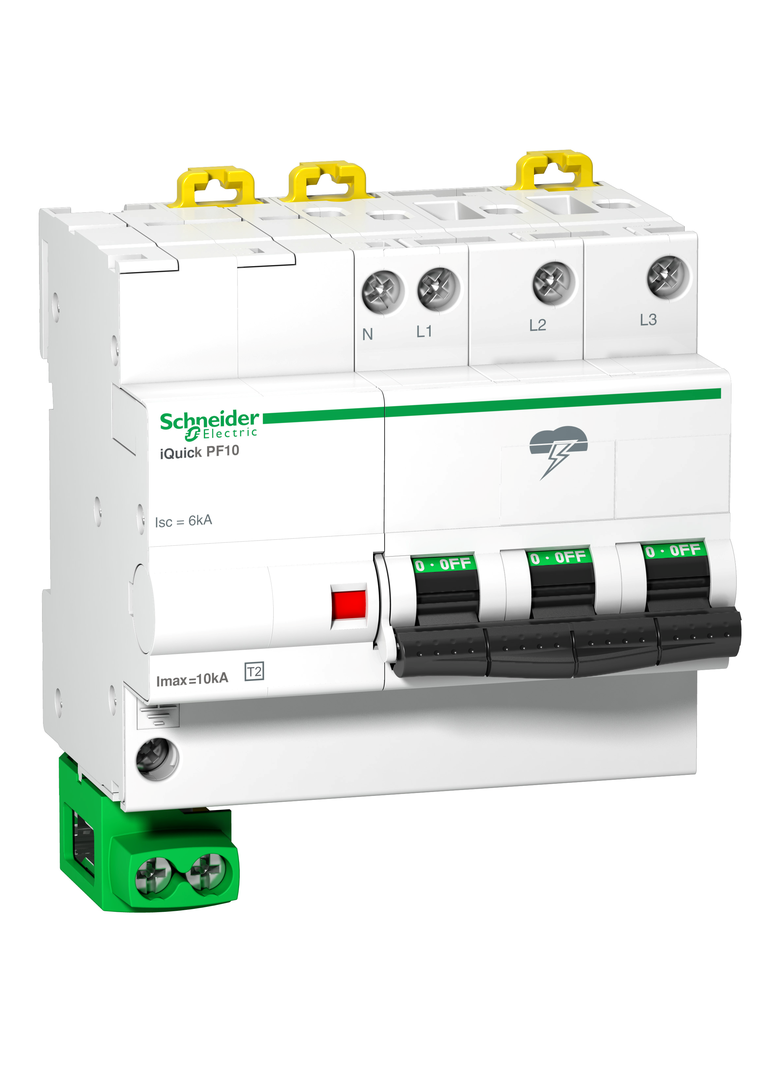 Ogranicznik przepięć Acti9 iQuickPF10-T2-3N 3+1-biegunowy Typ2 10 kA