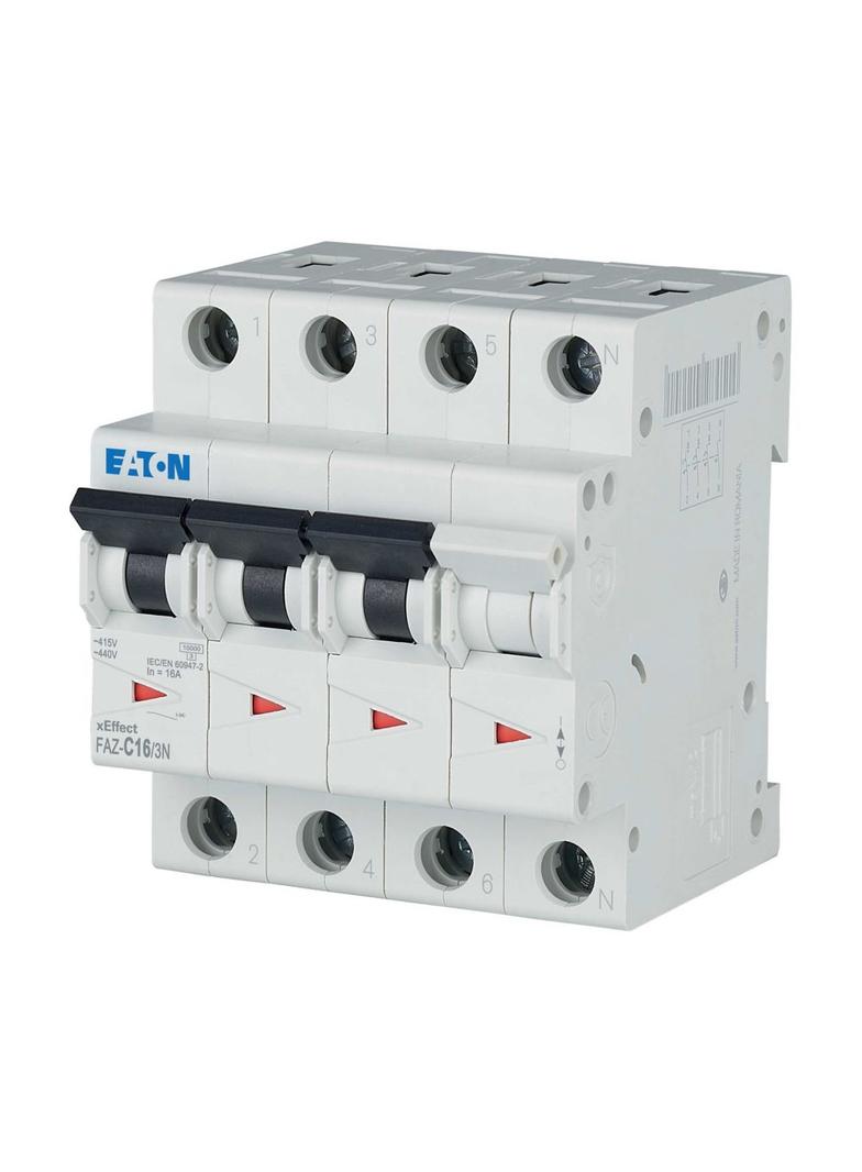 FAZ-C16/3N Wyłącznik nadprądowy 15kA C16A 3P+N 278975 EATON