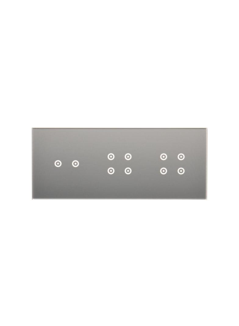 Simon 54 Touch Panel dotykowy S54 Touch 3 moduły 2 pola dotykowe poziome + 4 pola dotykowe + 4 pola dotykowe srebrna mgła DSTR3244/71 KONTAKT