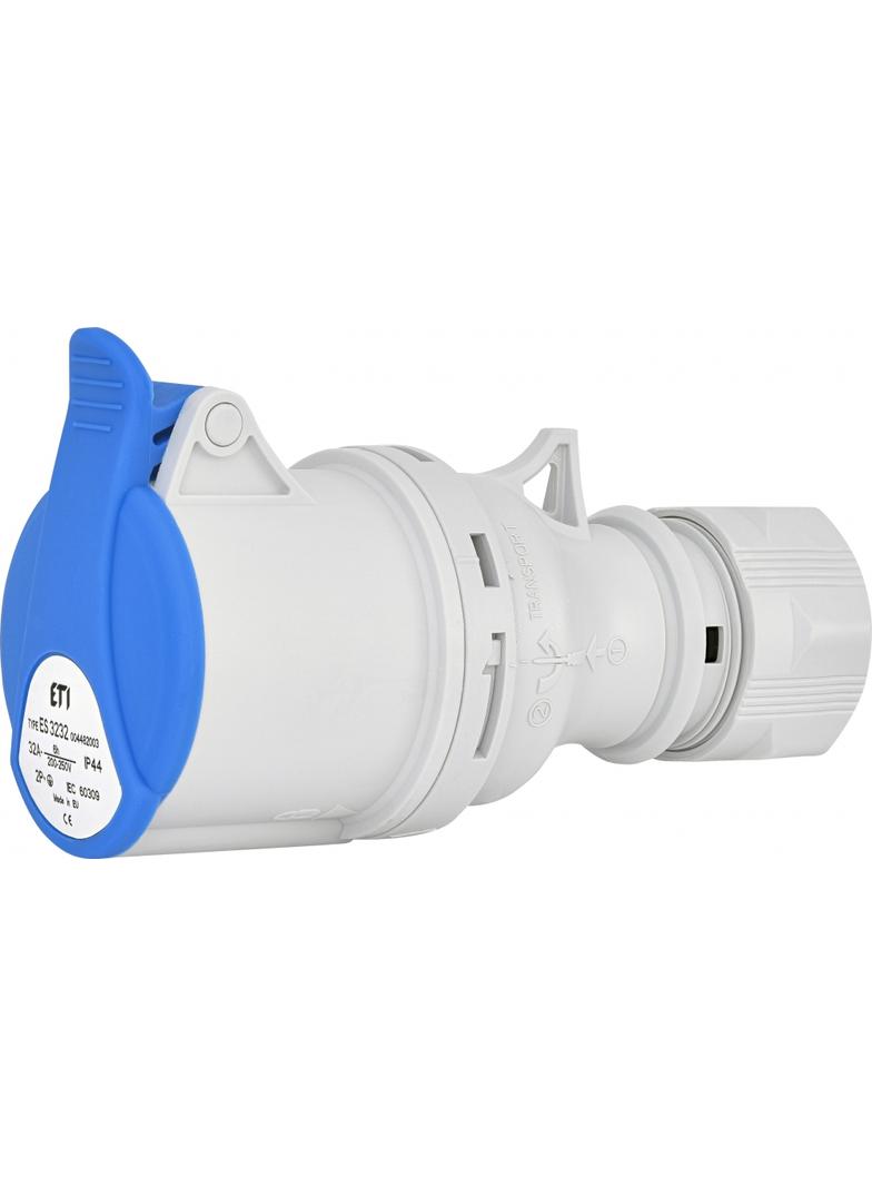 32A 230V 2P+PE Gniazdo przenośne IP44 ES 3232 004482003 ETI