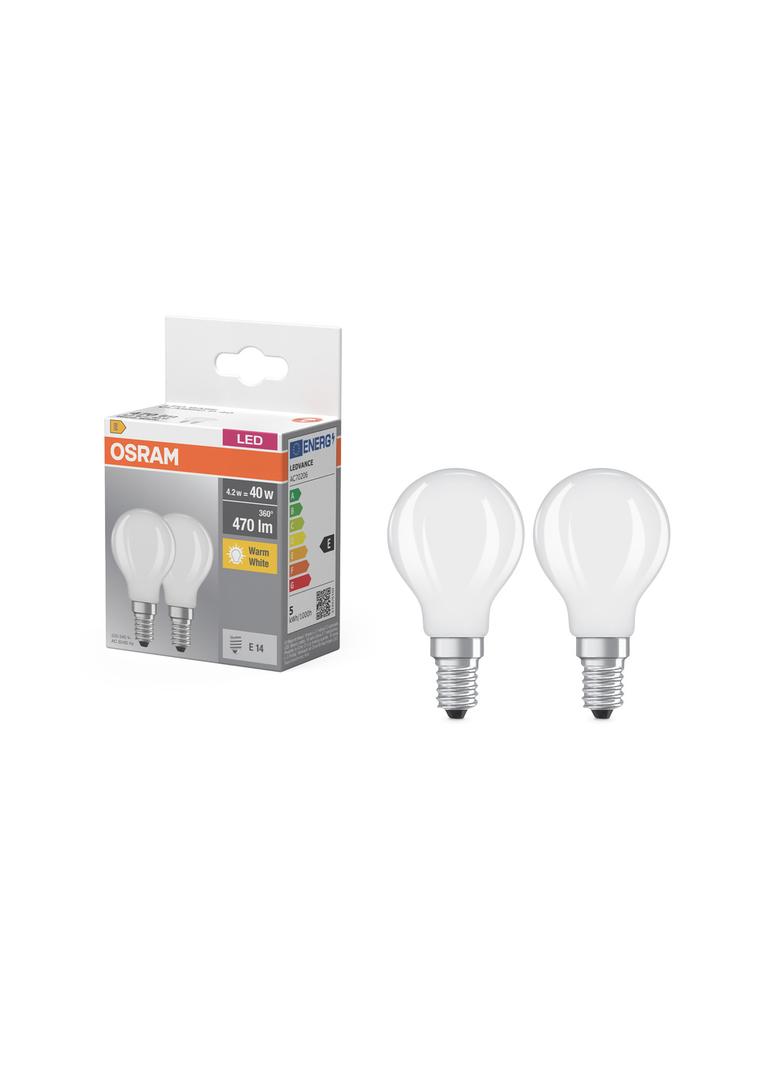Lampa LED BASE Classic P40 4W/827 230V szkło matowe E14 FS2 OSRAM