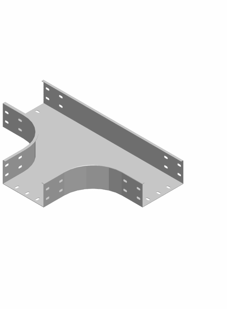 Trójnik korytka 100x100mm Grubość 1,50 mm TKZP100H100 311010 BAKS