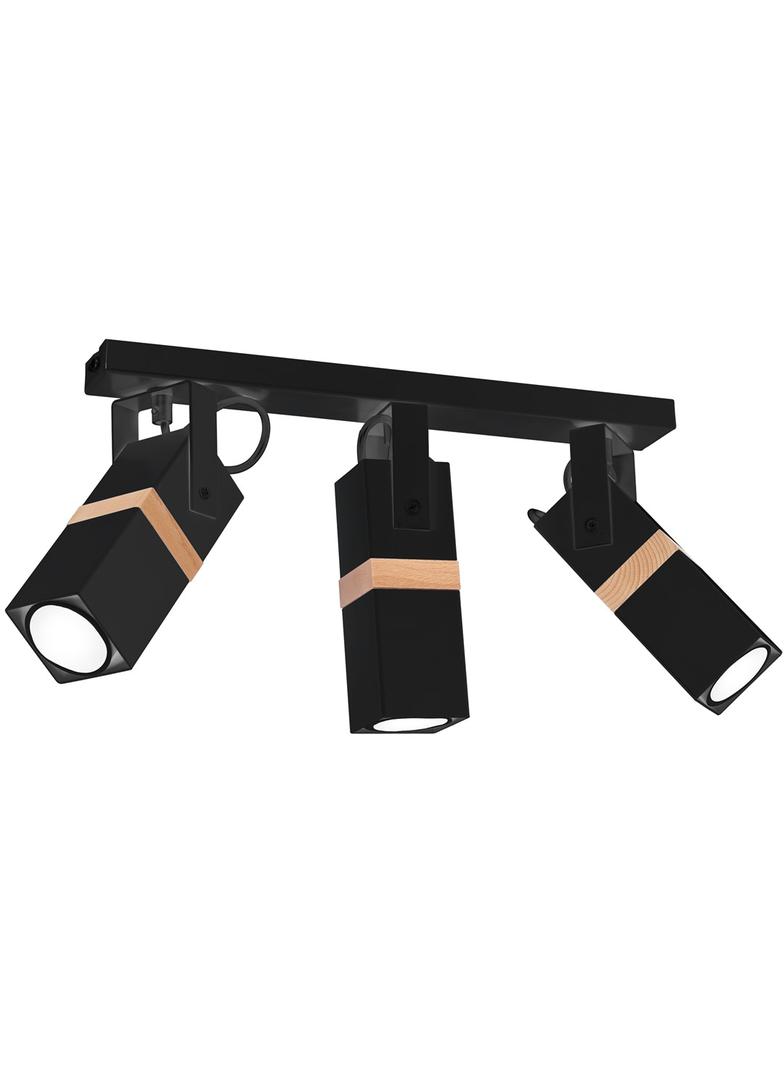 Milagro plafon (reflektorki) Vidar Black 3xGU10 MLP5402