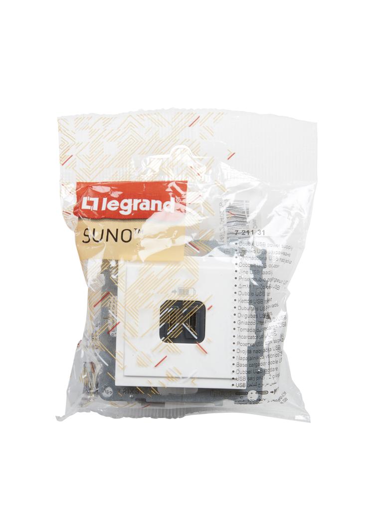 SUNO - Gniazdo USB typ A + C - 5 V - 3 A, Biały, 721131, Legrand