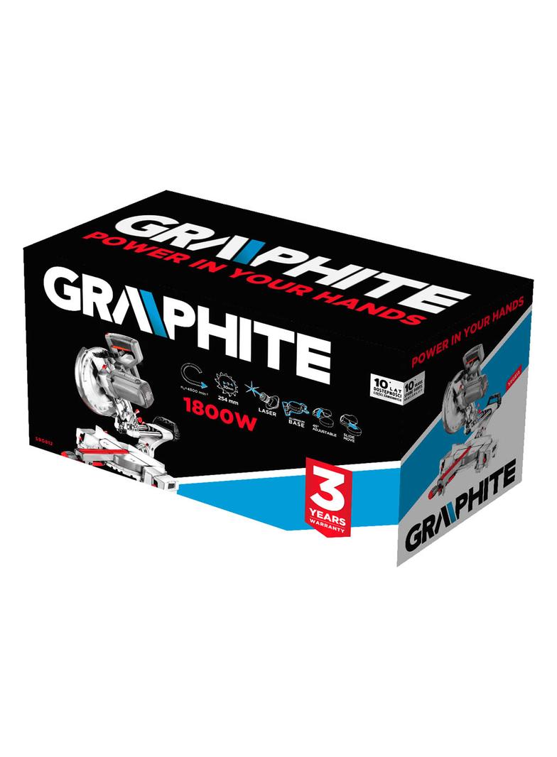 Pilarka ukosowa 1800W, tarcza 255 x 30 mm, 60T TCT