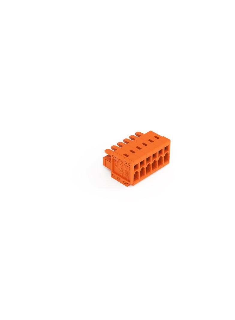 MCS-MINI Classic gniazdo 6-bieg. pomarańczowe raster 3,81 mm /100szt./ WAGO