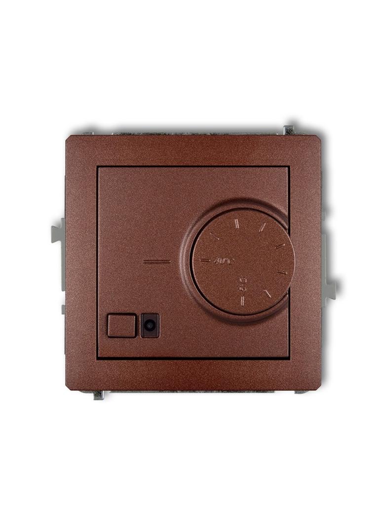 DECO Mechanizm elektronicznego regulatora temperatury z czujnikiem powietrznym brązowy metalik