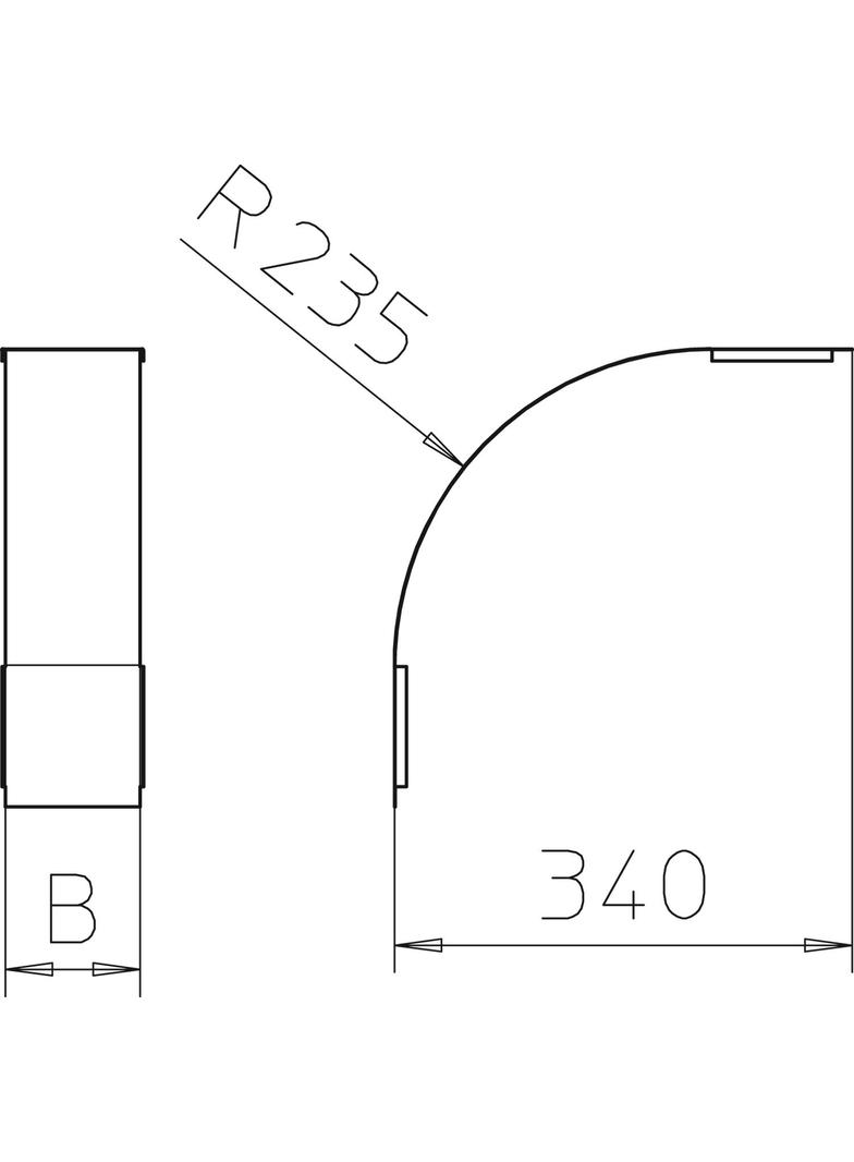 DBV 110 400 F DD, Pokrywa łuku pionowego 90°