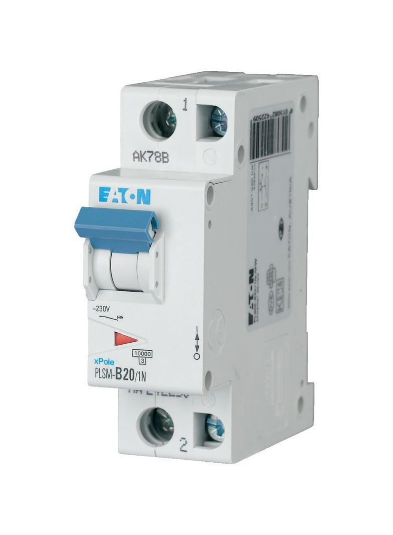 PLSM-B20/1N-MW Wyłącznik nadprądowy 10kA B20A 1P+N 242250 EATON