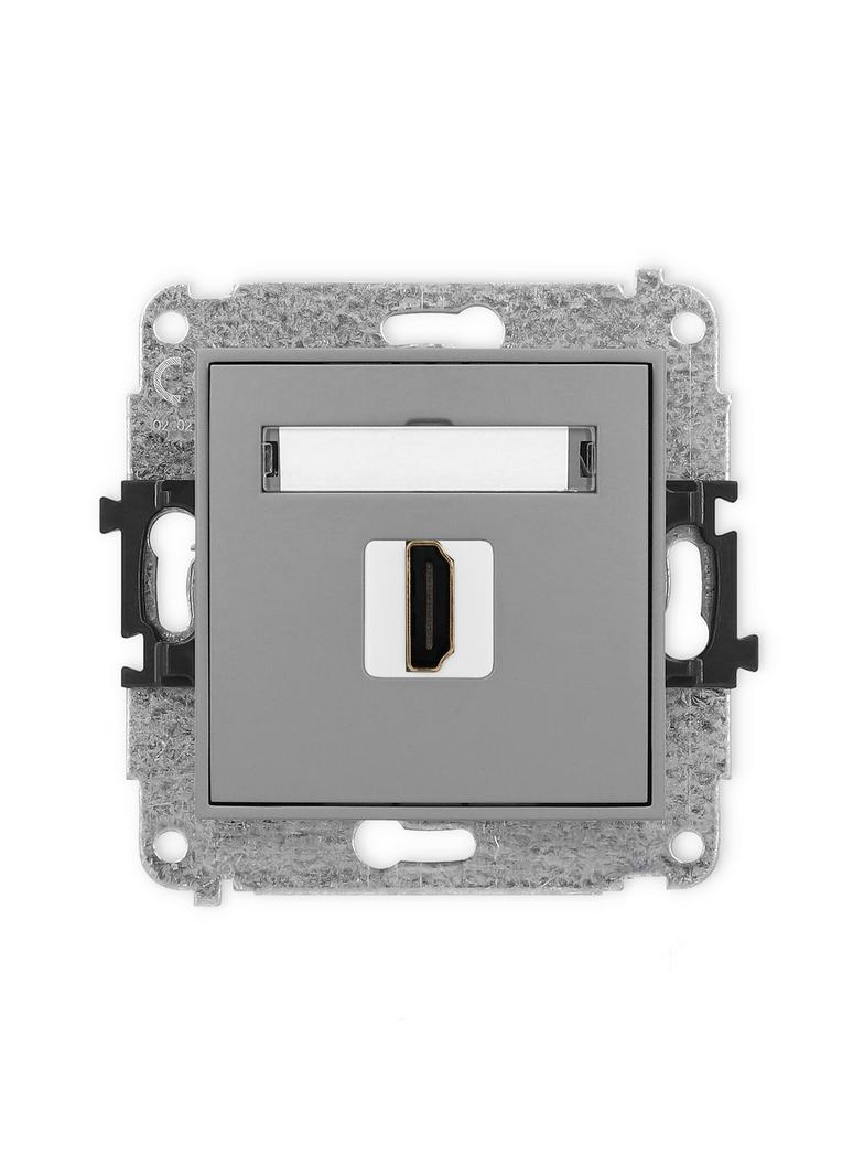 MINI Gniazdo pojedyncze HDMI 2.0, 4K szary mat 27MHDMI-3 KARLIK