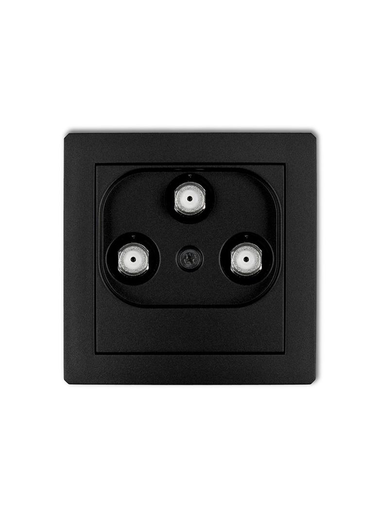 DECO Gniazdo antenowe multimedialne 3F DATA (Vectra) czarny mat 12DGMV KARLIK