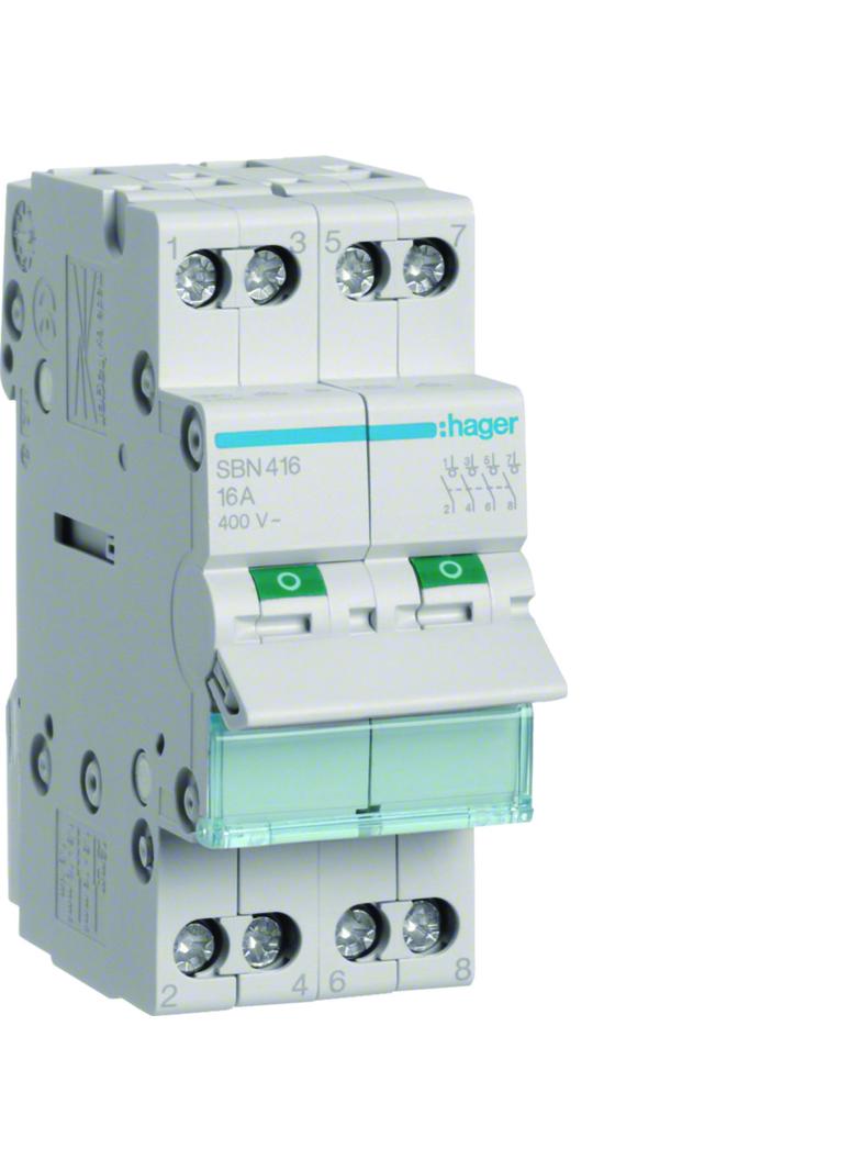 Modułowy rozłącznik izolacyjny 4P 16A 400VAC SBN416 HAGER