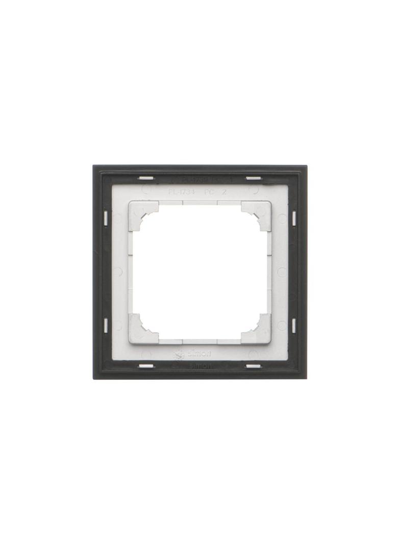 Simon 55 Ramka pojedyncza 1-krotna DUO Aluminium podstawa czarna TRD1.149/143 KONTAKT