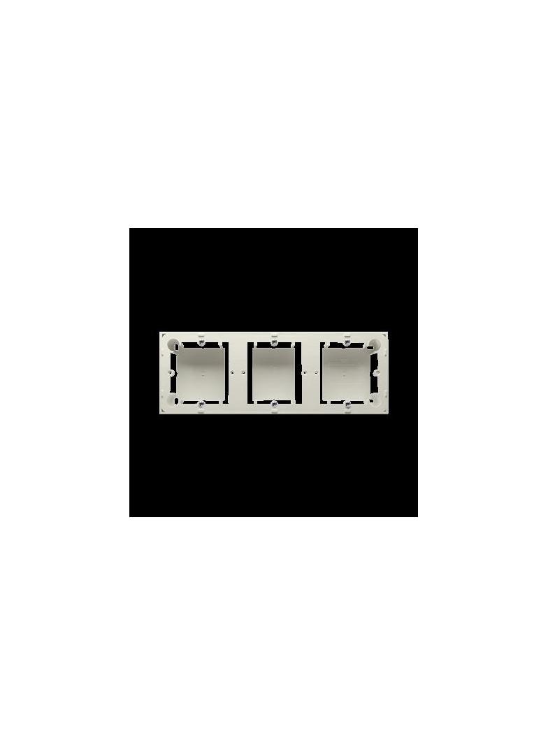 puszki instal. Puszka natynkowa płytka (31mm) potrójna beż