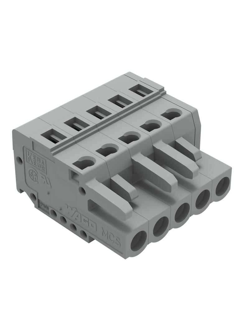 MCS-MIDI Classic gniazdo 5-bieg. szare raster 5 mm /100szt./ WAGO