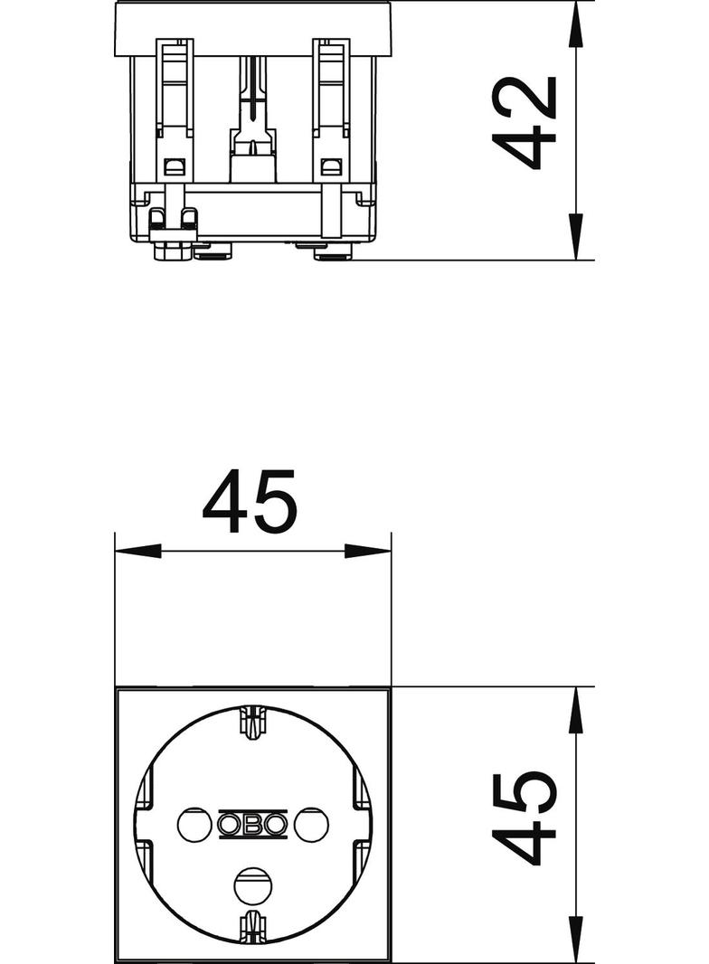 STD-D0K SRO1, Gniazdo pojedyncze 0°, VDE, kodowane